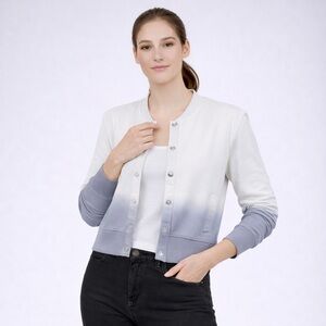 525 America White and Blue Ombre Cardigan